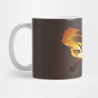 African Sunset and Lion Mug